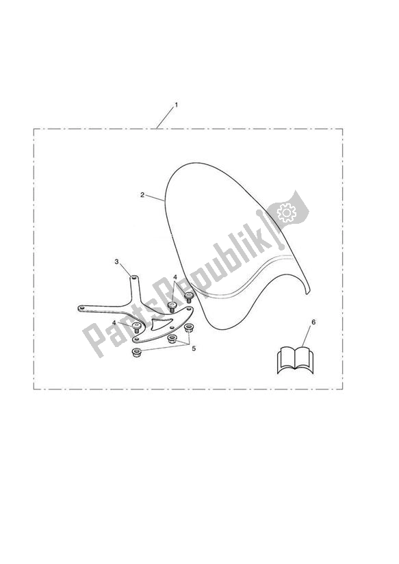 All parts for the Fly Screen Kit of the Triumph America Carburettor 790 2002 - 2007